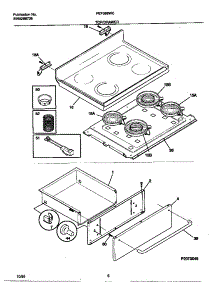04 - Top / Drawer parts for Frigidaire Range FEF388WCCF from AppliancePartsPros.com