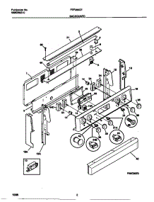 02 - Backguard parts for Frigidaire Range FEF389CESC from AppliancePartsPros.com