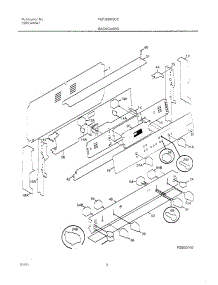 03 - Backguard parts for Frigidaire Range FEF389WJCC from AppliancePartsPros.com
