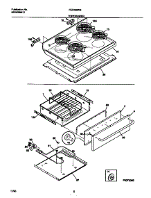 04 - Top / Drawer parts for Frigidaire Range FEF389WESB from AppliancePartsPros.com