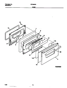 05 - Door parts for Frigidaire Range FEF389WESB from AppliancePartsPros.com