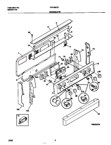 02 - Backguard parts for Frigidaire Range FEF389CESA from AppliancePartsPros.com