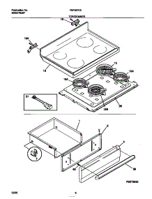 04 - Top / Drawer parts for Frigidaire Range FEF387CCTE from AppliancePartsPros.com