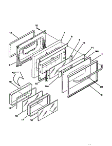 05 - Door parts for Frigidaire Range FEF385CCTA from AppliancePartsPros.com