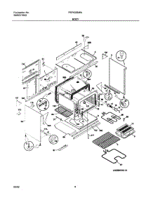 05 - Body parts for Frigidaire Range FEF402BWA from AppliancePartsPros.com