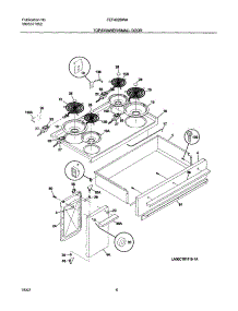 07 - Top / Drawer / Small Door parts for Frigidaire Range FEF402BWA from AppliancePartsPros.com