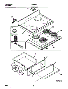 04 - Top / Drawer parts for Frigidaire Range FEF388WCCD from AppliancePartsPros.com