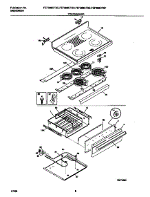 04 - Top / Drawer parts for Frigidaire Range FEF389CFSD from AppliancePartsPros.com