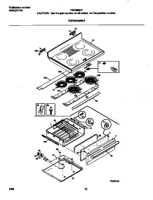 04 - Top / Drawer parts for Frigidaire Range FEF389CFSH from AppliancePartsPros.com