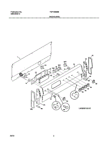 03 - Backguard parts for Frigidaire Range FEF455BBB from AppliancePartsPros.com