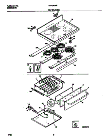 05 - Top / Drawer parts for Frigidaire Range FEF389WFCB from AppliancePartsPros.com