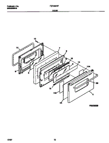 06 - Door parts for Frigidaire Range FEF389WFCB from AppliancePartsPros.com