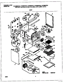 03 - Body parts for Frigidaire Range FEF389WFCJ from AppliancePartsPros.com