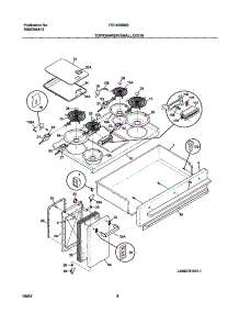 07 - Top / Drawer / Small Door parts for Frigidaire Range FEF455BBB from AppliancePartsPros.com