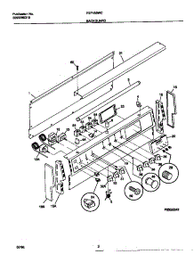 02 - Backguard parts for Frigidaire Range FEF455WCBB from AppliancePartsPros.com