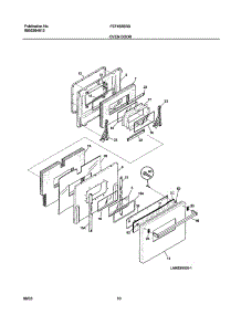 09 - Oven Door parts for Frigidaire Range FEF455BBB from AppliancePartsPros.com