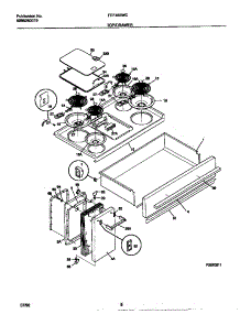 04 - Top / Drawer parts for Frigidaire Range FEF455WCBA from AppliancePartsPros.com