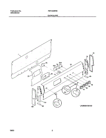 03 - Backguard parts for Frigidaire Range FEF402BWB from AppliancePartsPros.com