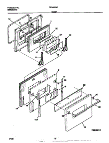 05 - Door parts for Frigidaire Range FEF455WCBB from AppliancePartsPros.com