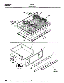04 - Top / Drawer parts for Frigidaire Range FEF367CATF from AppliancePartsPros.com