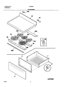 07 - Top / Drawer parts for Frigidaire Range FEFB68CSA from AppliancePartsPros.com