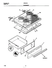 04 - Top / Drawer parts for Frigidaire Range FEF367CABD from AppliancePartsPros.com
