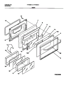 05 - Door parts for Frigidaire Range FEF368CCTA from AppliancePartsPros.com