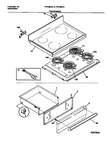 04 - Top / Drawer parts for Frigidaire Range FEF368CCSA from AppliancePartsPros.com