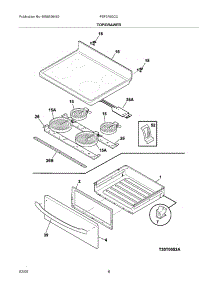 07 - Top / Drawer parts for Frigidaire Range FEF375GCC from AppliancePartsPros.com
