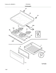 07 - Top / Drawer parts for Frigidaire Range FEF369HSB from AppliancePartsPros.com