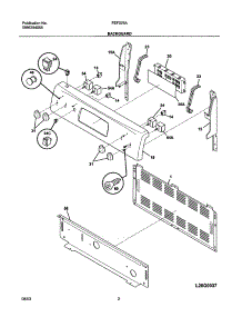 03 - Backguard parts for Frigidaire Range FEF376ASJ from AppliancePartsPros.com