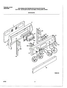 03 - Backguard parts for Frigidaire Range FEF375BHBB from AppliancePartsPros.com