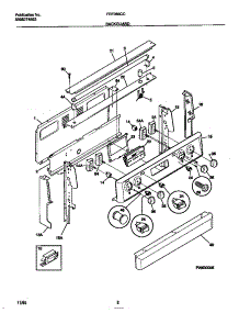 02 - Backguard parts for Frigidaire Range FEF385CCSD from AppliancePartsPros.com