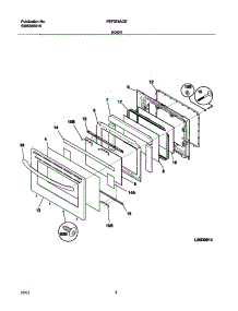 09 - Door parts for Frigidaire Range FEF379ACE from AppliancePartsPros.com