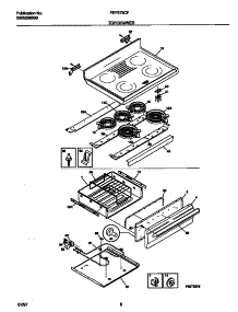 04 - Top / Drawer parts for Frigidaire Range FEF379CFBB from AppliancePartsPros.com