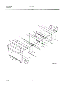 09 - Door parts for Frigidaire Range FEF388CJBB from AppliancePartsPros.com