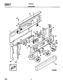 02 - Backguard parts for Frigidaire Range FEF387CCBC from AppliancePartsPros.com