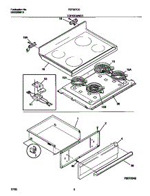 04 - Top / Drawer parts for Frigidaire Range FEF387CCBC from AppliancePartsPros.com