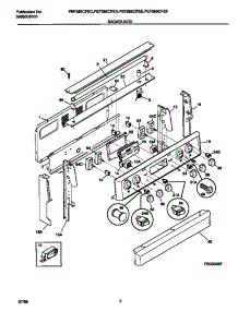 02 - Backguard parts for Frigidaire Range FEF389CFSE from AppliancePartsPros.com