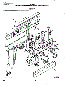 02 - Backguard parts for Frigidaire Range FEF389CFTJ from AppliancePartsPros.com