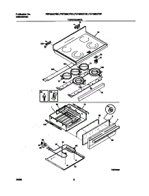 04 - Top / Drawer parts for Frigidaire Range FEF389CFBF from AppliancePartsPros.com