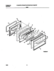 05 - Door parts for Frigidaire Range FEF389CFBF from AppliancePartsPros.com