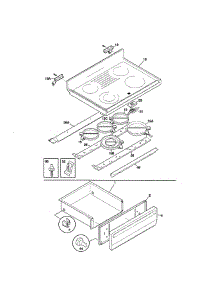 Top / Drawer parts for Frigidaire Range FEF376CJTA from AppliancePartsPros.com