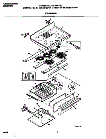 04 - Top / Drawer parts for Frigidaire Range FEF389CFSJ from AppliancePartsPros.com