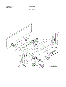 03 - Backguard parts for Frigidaire Range FEF450BWA from AppliancePartsPros.com