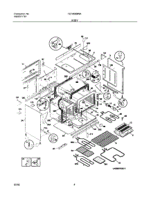 05 - Body parts for Frigidaire Range FEF450BWA from AppliancePartsPros.com