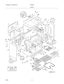 05 - Body parts for Frigidaire Range FEF450BWD from AppliancePartsPros.com