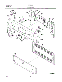 03 - Backguard parts for Frigidaire Range FEF365ASE from AppliancePartsPros.com