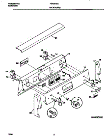 02 - Backguard parts for Frigidaire Range FEF357BGWA from AppliancePartsPros.com