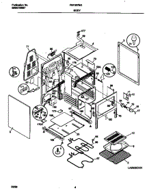 03 - Body parts for Frigidaire Range FEF357BGWA from AppliancePartsPros.com